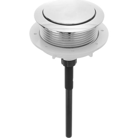 Bouton Chasse D'eau Wc Rond en Abs Argenté (1/5)