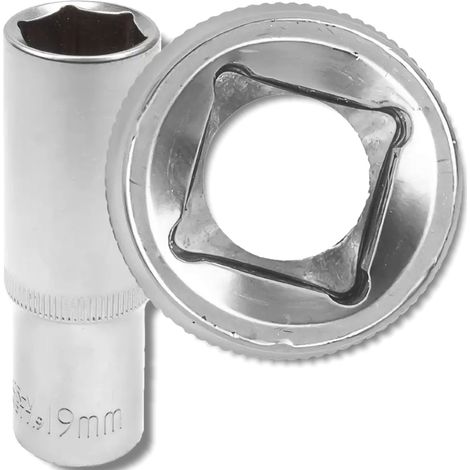 JCB Tiefbett-Steckschlüssel 1/2" 19 mm 6-Kant Cr-V (1/5)