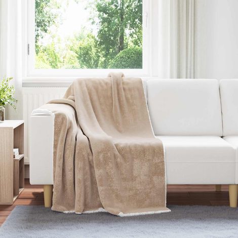 Überwurfdecke Kamel 130 x 150 cm Fleece