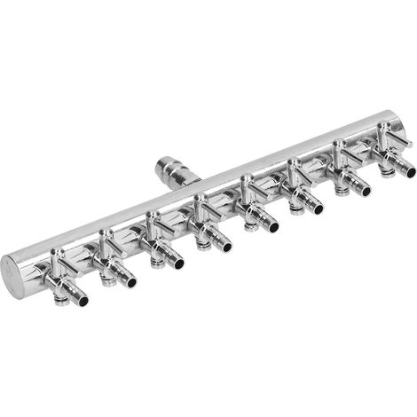 Vanne de distribution pour aquarium, tuyau d'oxygène pour aquarium, interrupteur de réglage du dioxyde de carbone, vanne de distribution en acier inoxydable, 8 têtes (1/5)