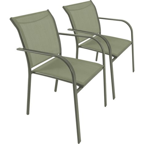 sweeek - 2er-Set Gartensessel aus Aluminium
