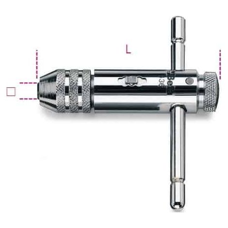 BETA Porte outils à cliquet réversible - 85 mm - M3 à M8