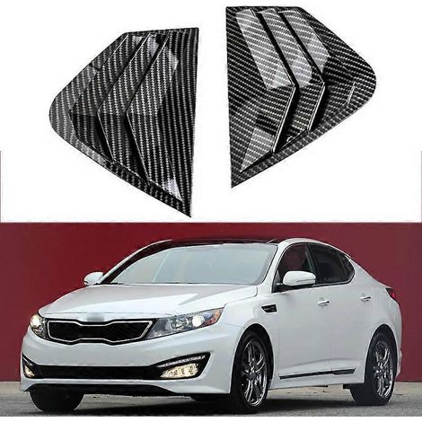 Passend für Kia K5 und Kia Optima K5 (Baujahre 2011–2015): Dekorative Abdeckung für die hinteren Dreiecksblenden – hochglänzend schwarz