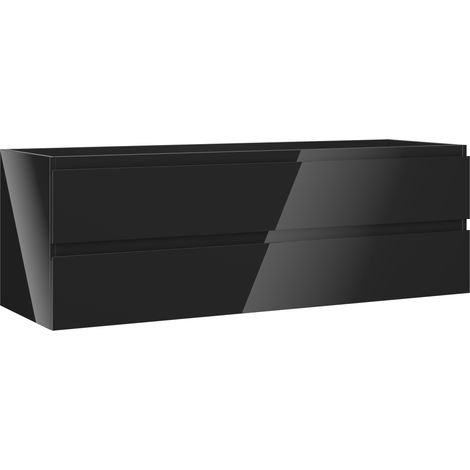 Mexen Orio Badezimmer-Unterschrank 140 cm, 2 Schubladen, schwarz glänzend - 91A10-14047-2-BFF70