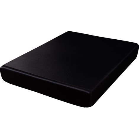 Drap-housse de couleur unie en soie avec sensation de fraîcheur estivale et protège-matelas en soie synthétique (1/3)