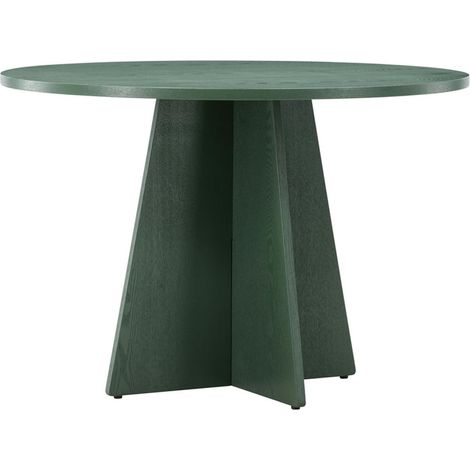 Table à Manger Ronde "Bootcut" 110cm Vert (1/5)