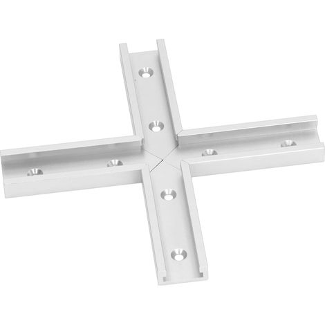 Lot de 4 connecteurs en T en alliage d'aluminium, longueur 100 mm, largeur 30 mm, universels pour le travail du bois, couleur argent. (1/5)