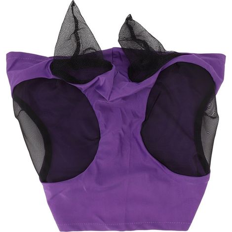 Masque anti-mouches respirant pour cheval avec protection des oreilles, équipement équestrian violet (1/5)