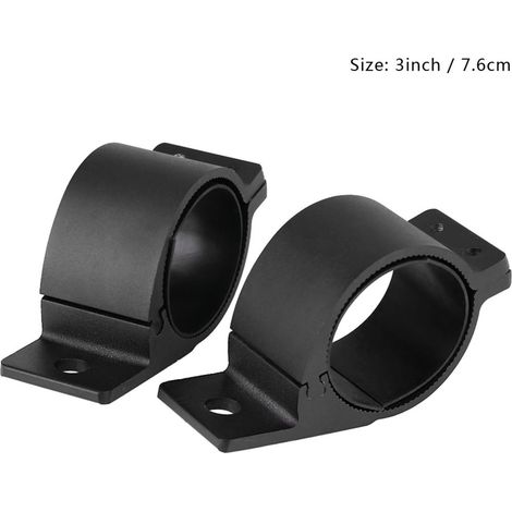 Phare de barre anti-bélier pour véhicule tout-terrain, support de montage de lampe de conduite avec colliers de fixation, 3 pouces. (1/5)