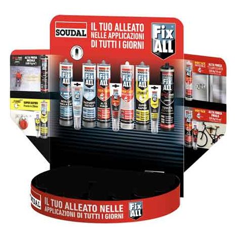 Espositore da Banco Fix All Soudal 24 Pezzi