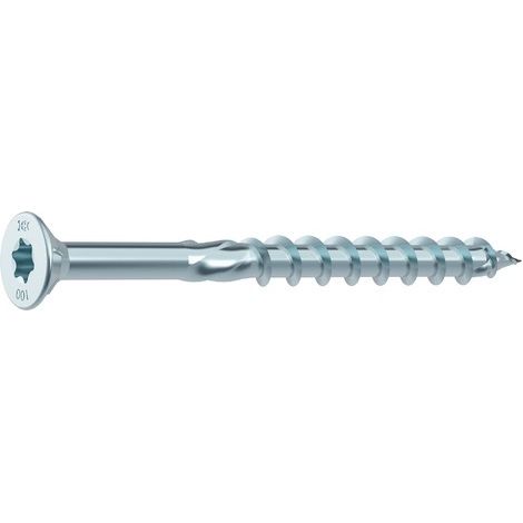 Boite de 50 Vis HECO Topix - Filetage partiel - Zingué argent - Tête fraisée Torx - Ø10x180 - 48136