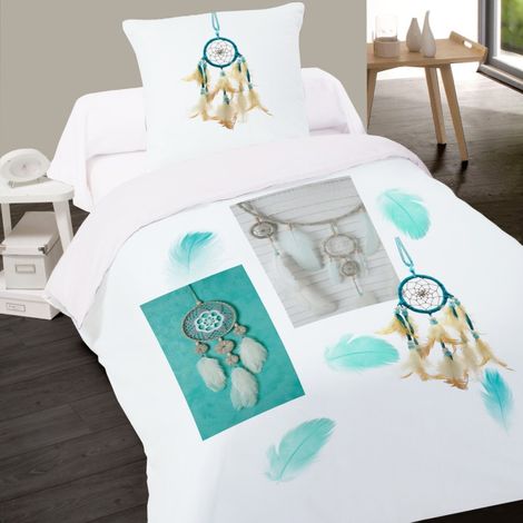 Housse de couette 140x200 NAVAJO + 1 taie 100% coton (1/3)