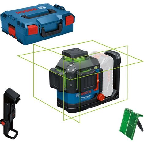 Bosch Professional – Laser vert 18V – Portée jusqu'à 120m – Alimentation triple power – Étanchéité IP65 – 3 lignes à 360° pour précision - 18V-120-33 (1/10)