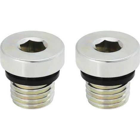 2Pcs M12x1.5mm Bouchon D'étanchéité en Acier Au Carbone avec Joint en Caoutchouc Bouchon de Tuyau D'eau Hexagonal Intérieur Utilisé pour Sceller L'étanchéité Et Le Blocage (1/4)