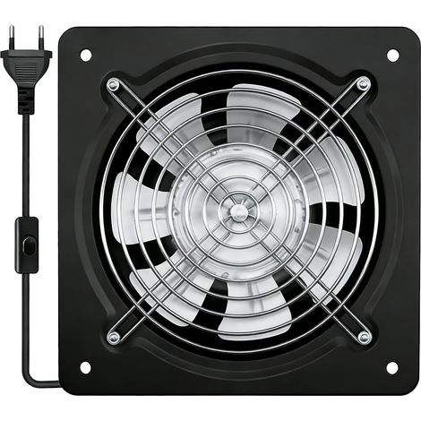 Ventilateur d'extraction d'air 150 mm 600 m³/h - Silencieux - Avec clapet anti-retour - ventilateur mural - Pour cuisine, salle de bain, garage, sous-sol (1/5)