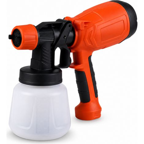 Portable Cordless Electric Paint Spray Gun Orange 2 Ah (1/5)
