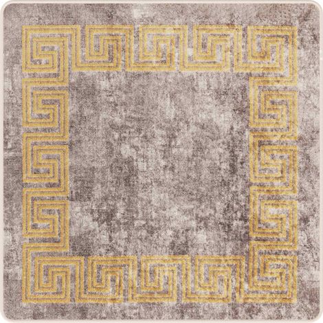 Runner Tappeto MARSA Grigio 100 x 100 cm Poliestere e PVC vidaXL