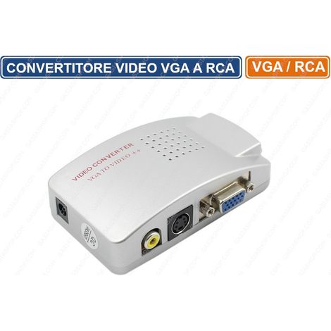 CONVERTITORE VIDEO VGA - AV RCA S-VIDEO S-VHS PER SISTEMI DI VIDEOSORVEGLIANZA CCTV (1/3)