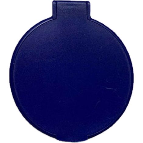 Miroir de poche pliable simple face en plastique bleu, miroir compact portable pour maquillage (1/5)