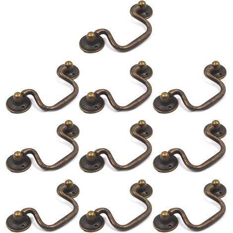 Poignées en bronze pour tiroirs, commodes, armoires et placards - 99 mm - Lot de 10 (1/5)