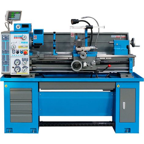 Tornio metalli FERVI T997/230VI3A - inverter - visualizzatore a 3 assi - PB 38 mm - distanza punte 1000 mm (1/5)