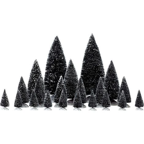 LEMAX PINI ASSORTITI 21PZ - ASSORTED PINE TREES COD 04768 VILLAGE PRESEPE (1/4)