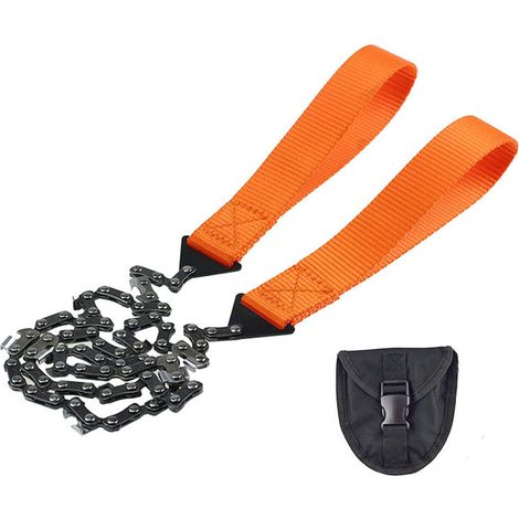 Scie À Chaîne Portative - Acier Inoxydable - 65 Cm - Pour Survie En Plein Air Camping Chasse - 1 Pièce (1/5)