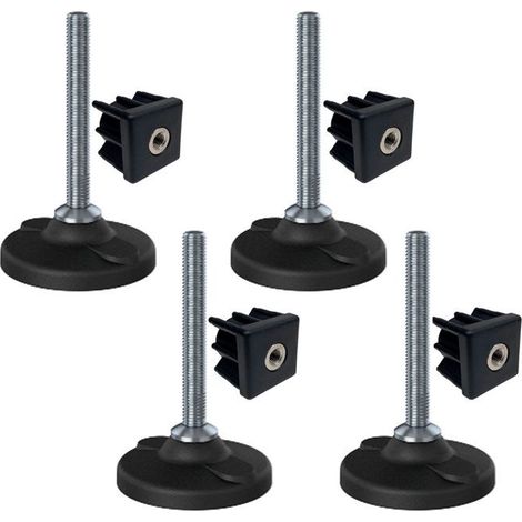 HPA Plastic Adjustable Feet for Construction Equipment - Set of 4