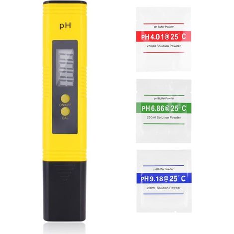 pH-mètre numérique portable ATC 0–14 pH, affichage LCD, précision ±0,1 pH (1/5)