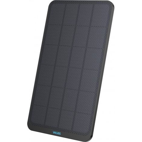 Panneau solaire noir vacos pour caméras extérieures