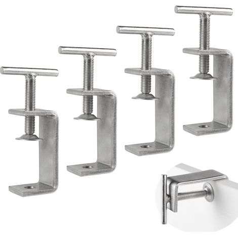 Lot de 4 pinces en C de 15 à 60 mm en acier inoxydable - Pince à vis - Pince de fixation pour le travail du bois, le soudage, la menuiserie, les ouvertures de mâchoire réglables (1/5)