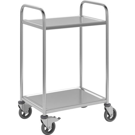 FRANKEL kaiserkraft, Chariot de service en inox, 2 niveaux, (1/5)