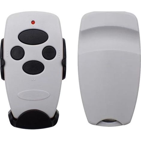 Telecomando grigio a 4 canali per cancelli e porte di garage – Frequenza 433,92 MHz, codice rotante sicuro, apprendimento automatico, compatibile con porte basculanti e sezionali – Per uso domestico i