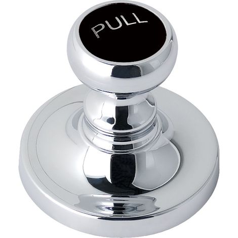 Bayswater Traditional Pull-Up Basin Waste Black/Chrome - Unslotted Only Suitable for 3 Tap Hole Basins with No Overflow (1/2)