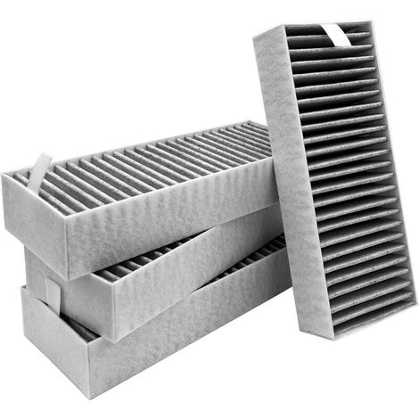Activated carbon filter for cooker hoods (4 pieces) - Clean Air filter set compatible with Siemens HZ9VRCR0/17004796, Bosch HEZ9VRCR0/17004805, Neff Z821VR0/17004806, Constructa CZ9VRCR0, Gaggenau CA2 (1/5)