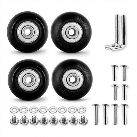 Set mit 4 Ersatz-Kofferrollen, 50 mm Durchmesser, universelle Ersatzrollen, Gepäckersatzteile, 4er-Pack Lenkrollen (1/5)