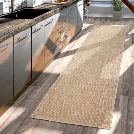 Tapis intérieur/extérieur pour salon, salle à manger et balcon, résistant aux intempéries 300 cm x 400 cm x 4 mm, Beige, Rectangulaire (1/5)