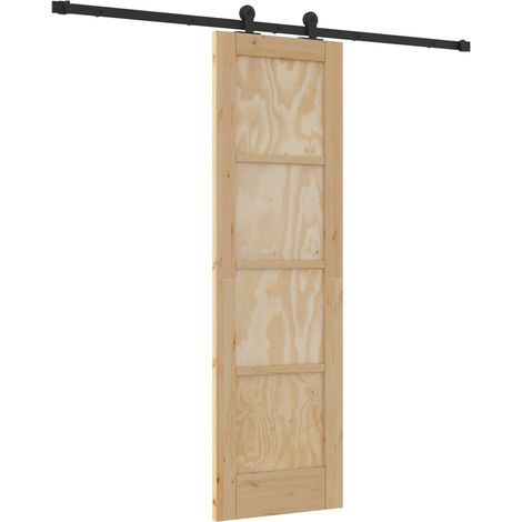 Maison Exclusive - Schiebetür Natürlich und Schwarz 61 x 198,5 cm