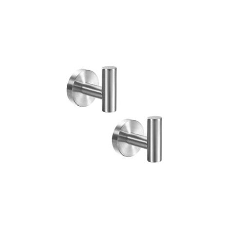 Lot de 2 supports de salle de bain en acier inoxydable brossé – Antirouille – Installation facile avec vis dissimulées – Design contemporain (1/4)