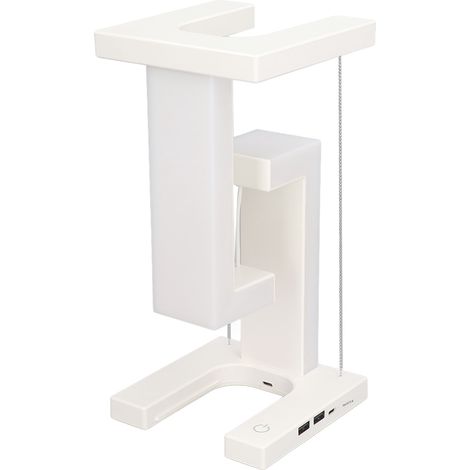 Magnetisch schwebende Schreibtischlampe mit 3 LED-Touch-Bedienelementen, für Schlafzimmer, Büro, Wohnaccessoires, als Geschenk, Weiß (1/5)
