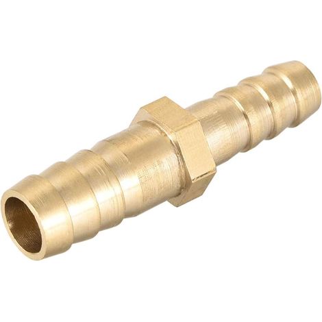 1 Pièce Raccords Cannelés en Laiton Droits de 10 mm à 8 mm, Raccord Réducteur Droit de Tuyau Connecteurs Barbelés pour Eau, Gaz, Huile, Carburant, Bateau, Tube de Trachée (1/5)