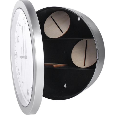 Coffre-fort mural déguisé en horloge murale, cache cache-monnaie, bijoux, objets de valeur, rangement sécurisé pour argent liquide. (1/5)