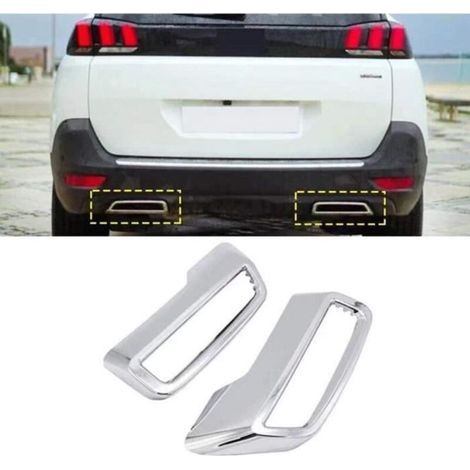 DBBEGK Couvercle de Sortie de Sortie de Tuyau D\\'échappement de Voiture Compatible pour Peugeot 3008 5008 Allure 2017-2019 Queue Gorge, Pi
