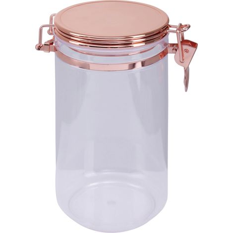 Interiors by Premier Versatile 1100ml Canister With Copper Lid, Airtight Seal Kitchen Canister For Storage, Stylish Food Canister (1/4)