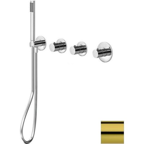 Paffoni Modular Box - Mitigeur thermostatique encastré, pour 2 sorties, doré MDE000HG (1/2)
