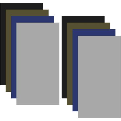 toppe autoadesive per riparazioni, 20 toppe autoadesive in nylon da 10 cm, kit di riparazione per tende, toppe autoadesive impermeabili per tende, giacche in piuma, verande, nero, grigio, blu, verde m