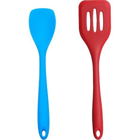 Ustensiles De Cuisine En Silicone - Outils Résistants À La Chaleur Pour Salade Et Égouttage - Set De 2 Pièces (1/5)