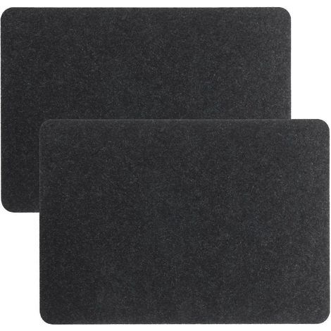 Set mit 2 rutschfesten Matten für Heißluftfritteusen, hitzebeständig, für Arbeitsflächen und Küchen. – 45 x 30 x 0,4 cm – Schwarz (1/4)