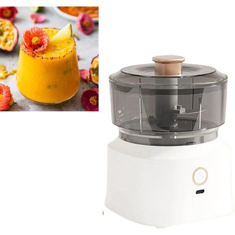 Hachoir électrique à viande avec lames inox, mini robot pour ail et légumes, efficace et sûr (1/5)