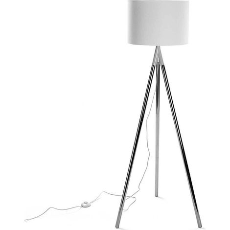 Lampada da terra in metallo colore bianco 56x56x141 living design (1/5)